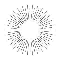 Obraz premium Bright rays in retro style. Element for design. Vector.