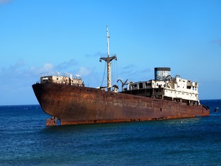 Shipwreck Temple Hall,Lanzarote,Spain