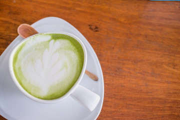 Green tea latte art 