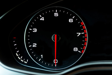 Fototapeta premium Luxury car's dasboard part - tachometer.
