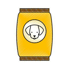 mascot food bag icon vector illustration design