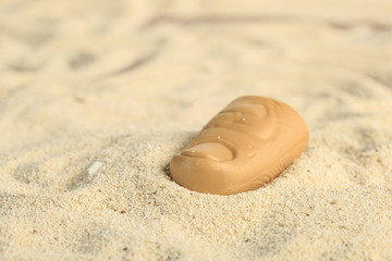Fingers  in the sand dunes