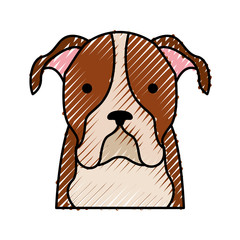 cute dog mascot icon vector illustration design