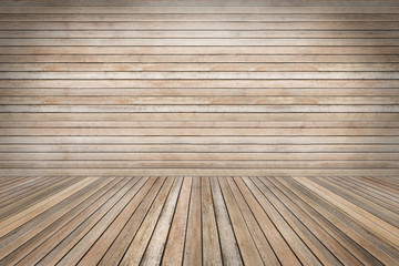 Wooden wall and wooden floor