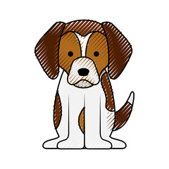 cute dog mascot icon vector illustration design