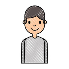 young man avatar character vector illustration design