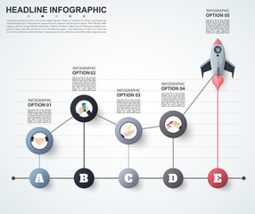 Abstract infographics number options template. Vector illustration. Can be used for workflow layout, diagram, business step options, banner, web design.