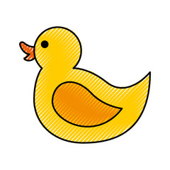 rubber duck toy icon vector illustration design
