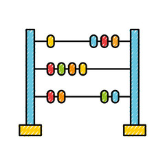 math abacus isolated icon vector illustration design