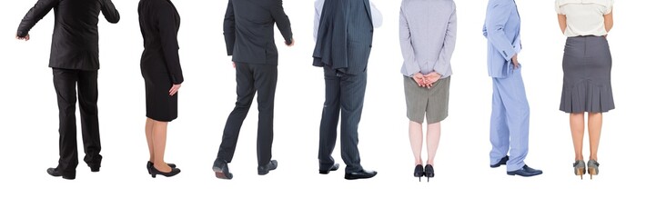 Group of Business People standing with white background
