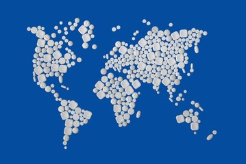 pills - world map