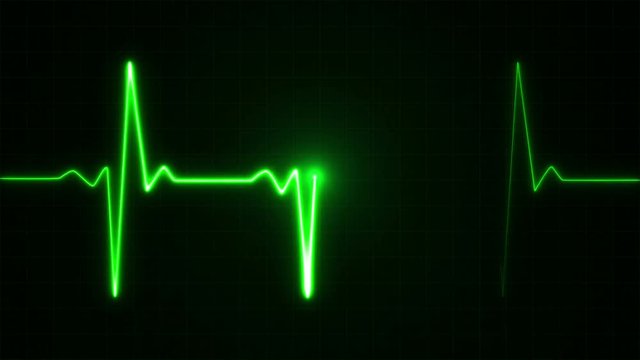 Heart beat pulse in green