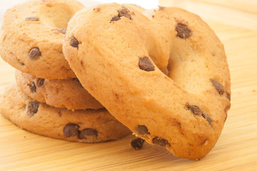 beautiful macro of chocolate cookie