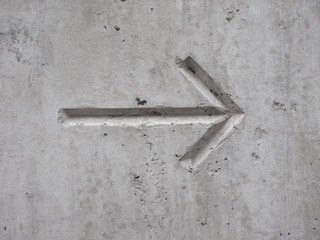 arrow on concrete