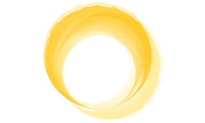 Yellow circle watercolor