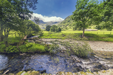 Dovedale Valley Creek in Lake District National Park