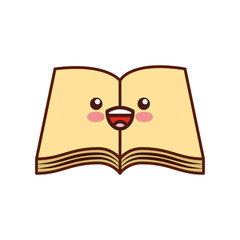 text book school kawaii character vector illustration design