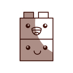 toy blocks structure kawaii character vector illustration design