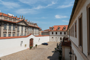 Inner court of the Waldstein palace in Prague 