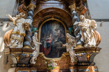 Obraz premium Interior of the Church of Our Lady of the Snows in Prague, Czech Republic
