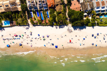 Top View of Juquehy Beach in Sao Paulo, Brazil