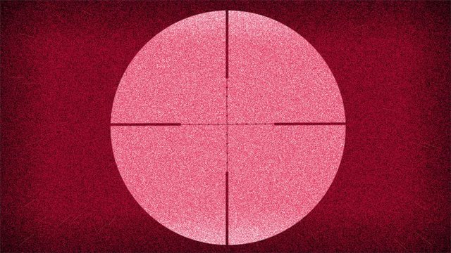 野生のシカを銃で撃つ。