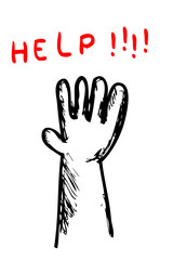 Illustration, Asking for Help 