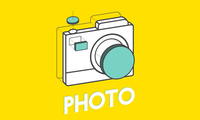 Digital camera illustration photography graphic