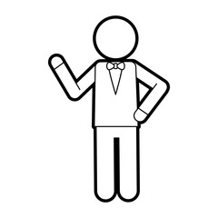 elegant man vector illustration