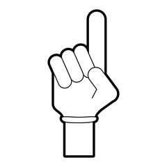 hand with glove vector illustration