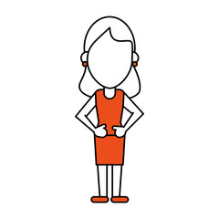 Obraz premium Standing woman design