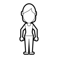 standing woman vector illustration