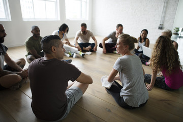 Fototapeta premium Diversity People Exercise Class Relax Concept