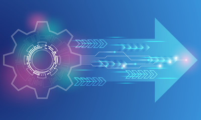 Vector abstract background shows the innovation.