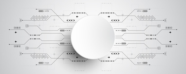 Vector abstract technology circuit design.