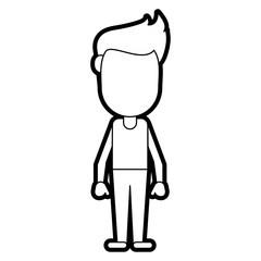 Obraz premium standing man vector illustration