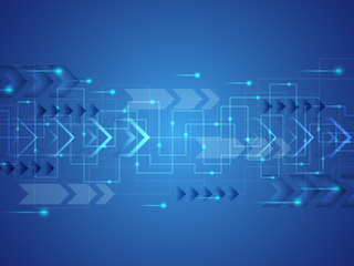 Fototapeta premium Vector abstract background technology circuit design.