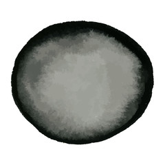 Hand drawn grunge circle ink watercolor banner