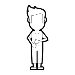 Obraz premium man vector illustration