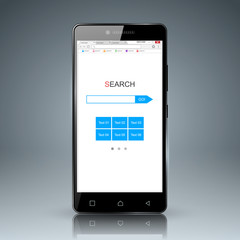 Browser and mobile devices. Business infographic.