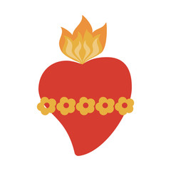 sacred heart cartoon icon image