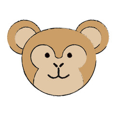 cute monkey or stuffed animal icon image