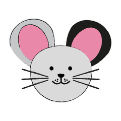 mouse or stuffed cute animal icon image