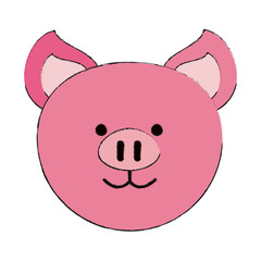 Fototapeta premium pig or cute stuffed animal icon image