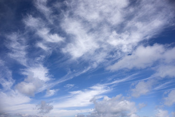 Fototapeta premium Cirrus clouds in Europe