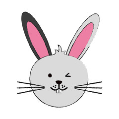 cute rabbit or bunny icon image