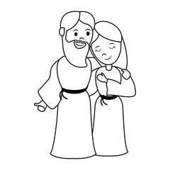 mary and joseph holy family icon image