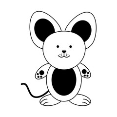 mouse or stuffed cute animal icon image