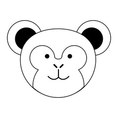 cute monkey or stuffed animal icon image