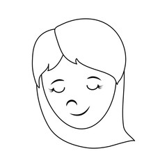 Obraz na płótnie Canvas happy woman with long hair icon image